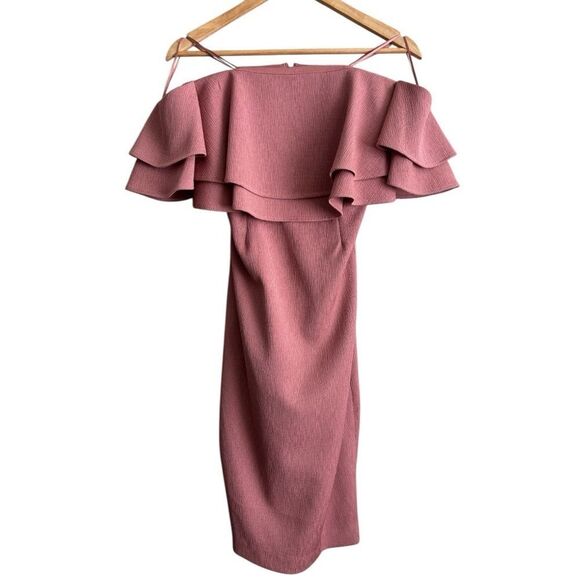 Keepsake Cold Shoulder Ruffle Dress Small - Picture 2 of 9